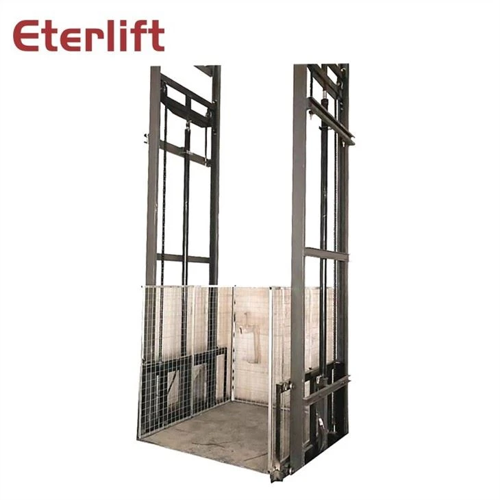 Double Rail Guide Freight Elevator